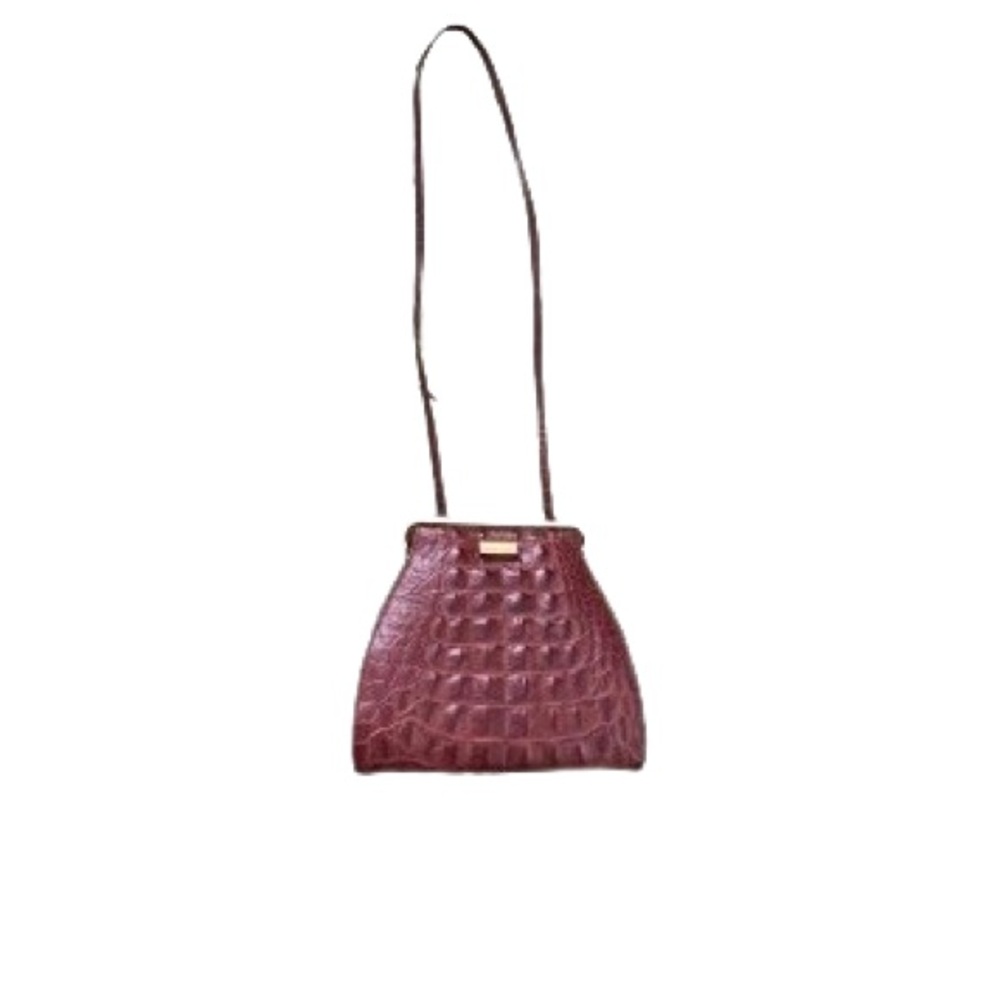 Vintage Italian Brown Crossbody/Shoulder Faux Alligator Embossed Bag